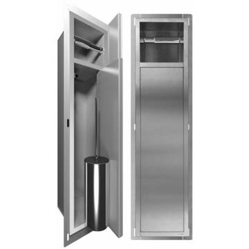 Looox Closed INBOUW CLOSETBORSTEL / ROLHOUDER rvs geborsteld