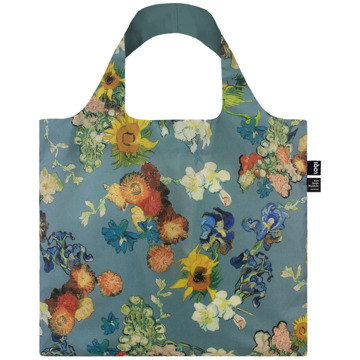 Loqi Bag Van Gogh 50th Anniversaire Bouquet Flower Pattern Blue