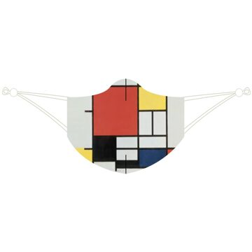 Loqi Mask Piet Mondrian -Composition with Red, Yellow & Blue