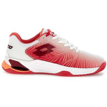 Lotto Mirage 100 II Tennisschoenen Dames-wit, rood - 38