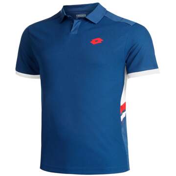 Lotto Squadra III Polo Heren-Blauw,Wit