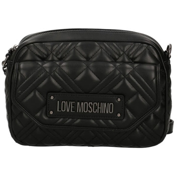 Love Moschino Chique Zwarte Schoudertas met Metalen Details Love Moschino , Black , Dames - ONE Size