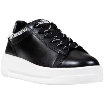 Love Moschino Lage leren sneakers Zwart