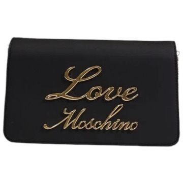 Love Moschino Zwarte Polyethyleen Handtas Herfst/Winter Collectie Love Moschino , Black , Dames - ONE Size