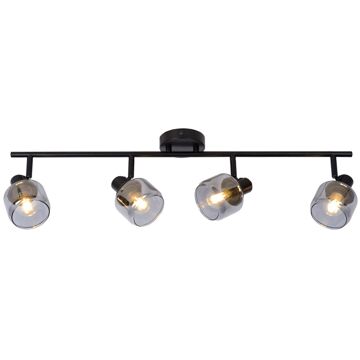 Lucide BJORN Plafondspot 4xE14 - Zwart