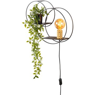 Lucide CIRCLE Wandlamp 1xE27 - Zwart