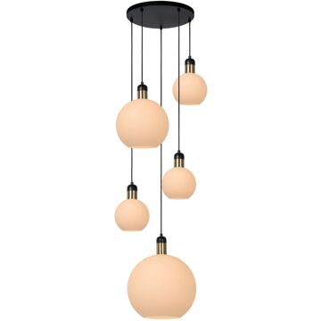 Lucide JULIUS Hanglamp 5xE27 - Opaal Crème