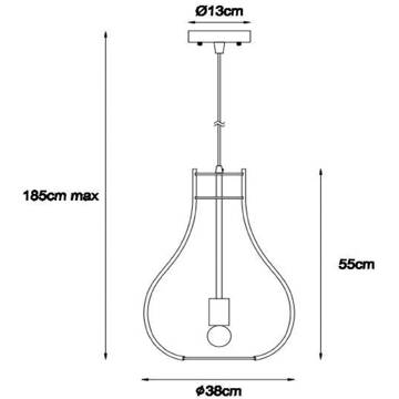Lucide Lucide BODO Hanglamp - Licht hout Beige