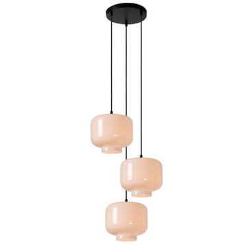 Lucide MEDINE Hanglamp 3xE27 - Opaal Crème