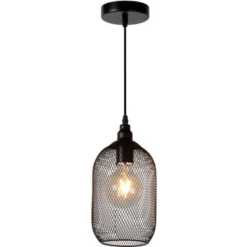 Lucide MESH Hanglamp 1xE27 - Zwart