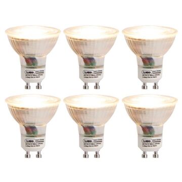 LUEDD Set Van 6 Gu10 3-staps Dim To Warm Led Lampen 5w 380 Lm 2000-2700k