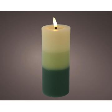 Lumineo LED kaars vlamefffect Verloop 15cm groen