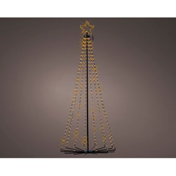 Lumineo LED kerstboom met ster - verlichting - 541 leds - D80 x H180 cm - klassiek warm - buiten