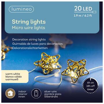 Lumineo Micro LED verlichting ster metaal Multikleur