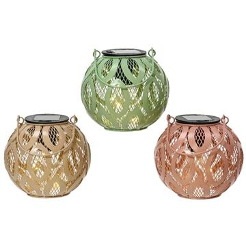 Lumineo Solar lantaarn dia13.5-H12.5cm verschillende