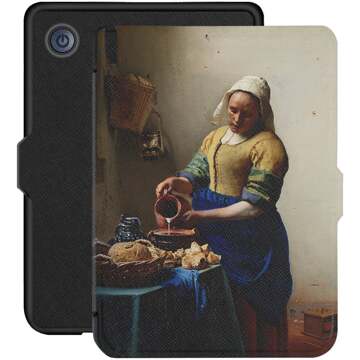 Lunso Kobo Clara 2E hoes (6 inch) - Vegan Saffiano Leren sleep cover - Vermeer Melkmeisje Meerdere kleuren