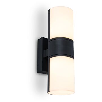 Lutec Wandlamp Cyra Matzwart 15w