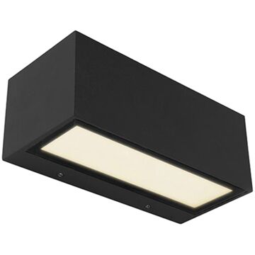 Lutec Wandlamp Gemini Matzwart 20w