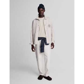 Lyle & Scott geborduurd T-shirt beige