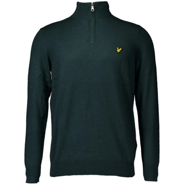 Lyle & Scott Kwart Zip Katoen Merino Sweater Lyle & Scott , Green , Heren - 2Xl,L,M,S