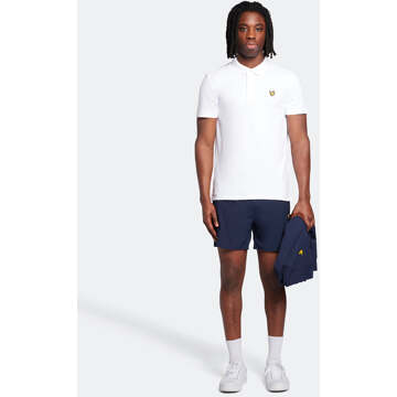 Lyle & Scott Trainings polo in katoenblend Wit - XS