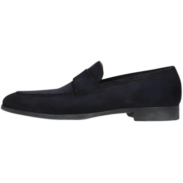 Magnanni Donkerblauwe Suède Loafer Klassieke Stijl Magnanni , Blue , Heren - 44 Eu,43 1/2 EU