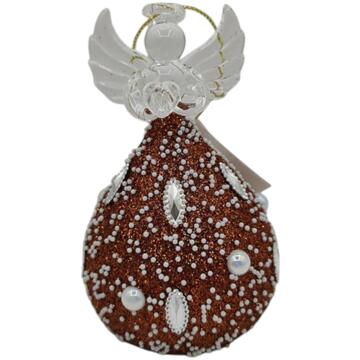 mansion atmosphere Beeld Engel Darl LED bruin 11cm