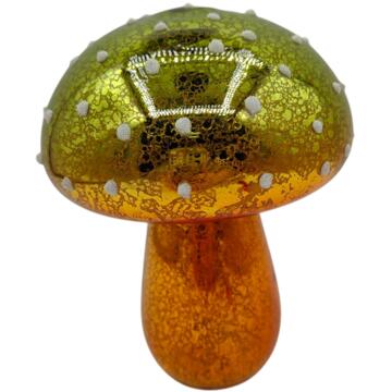 mansion atmosphere Beeld Paddenstoel LED groen 11x14,5cm