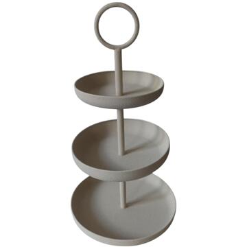 mansion atmosphere Etagere 3-laags wit 30x30x56,5cm