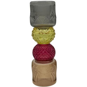 mansion atmosphere Kandelaar Amy 4-kleurig 7,5x7,5x23cm multi