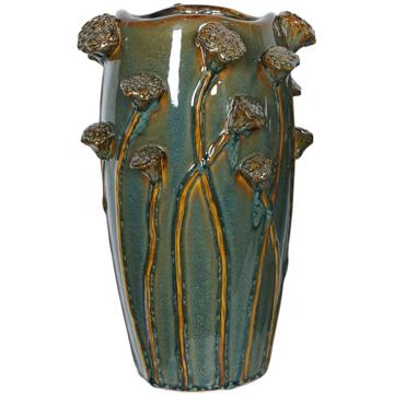 mansion atmosphere Vaas Bess keramiek groen 22x35,5cm