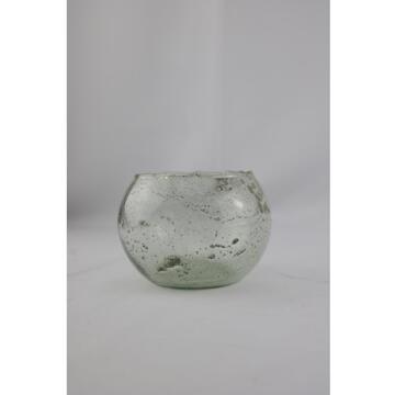 mansion atmosphere Vaas bol bubbel glas 14x14x10cm crème