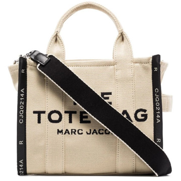 MARC JACOBS The Jacquard Mini XS Tote Bag handtas met logo Creme - 1 maat