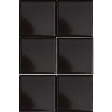 max4home Tegel zwart glans 10,0x10,0 cm Donkergrijs,Zwart