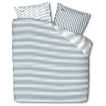Mcgregor Dekbedovertrek McGregor - Katoen-Flanel - Blue Stripes - Lits-Jumeaux (240x220 Cm) - Blauw & Wit Flanel Katoen - Strepen & Hotel Luxe - McGregor - Dekbed-Discounter.nl