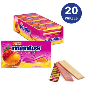 Mentos Mentos - Aquakiss Strawberry Mandarijn 20 Pakjes