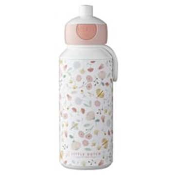 Mepal drinkfles pop-up campus 400 ml - flowers & butterflies Multikleur