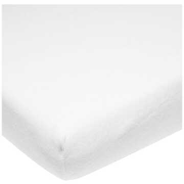 Meyco katoenen molton hoeslaken peuterbed 70x140/150 cm Wit - 000