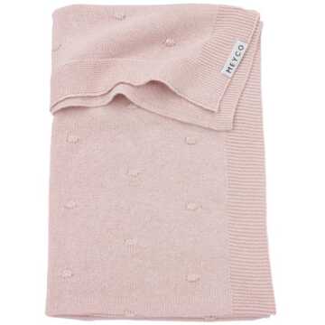Meyco Ledikantdeken Mini Knots Soft Pink 100 x 150 cm Roze