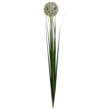 Mica Decorations Kunstplant bloem - Allium/Sierui - kunstbloem/tak - 80 cm - wit