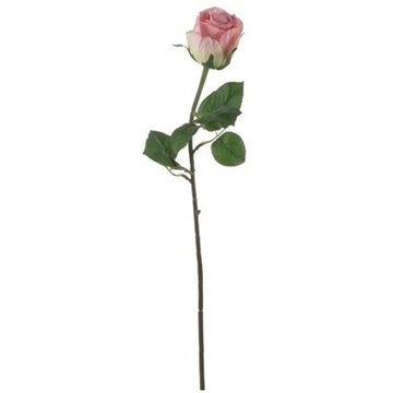 Mica Decorations Kunstplant bloem - roos - roze - kunstbloemen/tak - 69 cm?