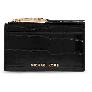 Michael Kors Empire SM Zip Card Case black Dames portemonnee Zwart