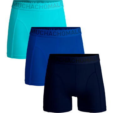 Microfiber Boxers Heren (3-pack) lichtblauw - blauw - donkerblauw - S