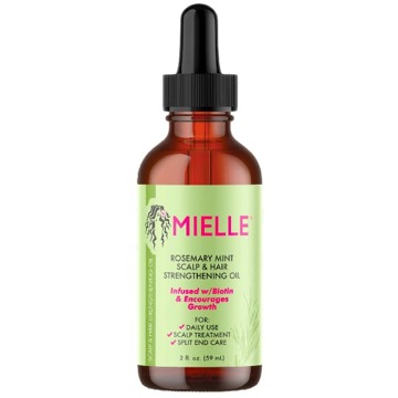 Mielle Organics Rosemary Mint Scalp & Hair Strengthening Oil, Infused w/Biotin and Encourages Growth, 2 Ounces