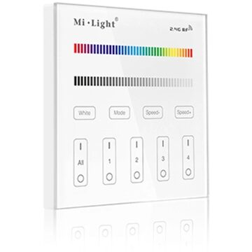 milight 4-zone RGB/RGBW afstandsbediening paneel touch op batterij