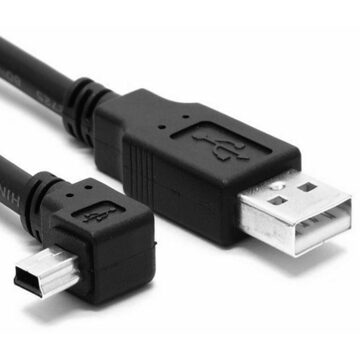 Mini USB to USB 2.0 Cabel, 90° hoek ,lente 50cm