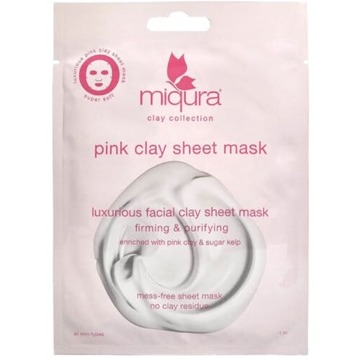 Miqura Gezichtsmasker Miqura Pink Clay Sheet Mask 1 st
