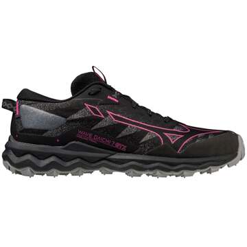 Mizuno Wave Daichi 7 GTX Trailrunningschoenen Dames zwart - grijs - roze - 37
