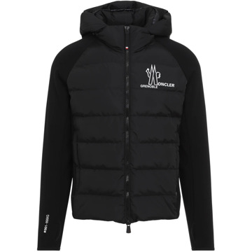 Moncler Zwart Zip Up Cardigan Sweater Moncler , Black , Heren - XL