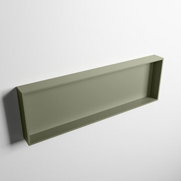 Mondiaz EASY Nis 89,5x29,5cm in solid surface kleur Army | Army. 1 vak geschikt voor in- of opbouw